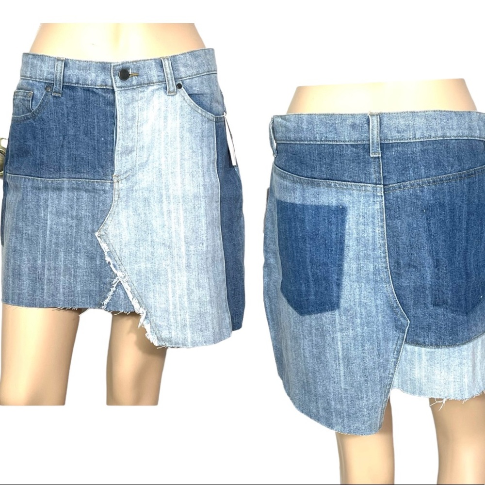 🍒NWT Philosophy Mini Patchwork Denim Skirt Women’s size 6